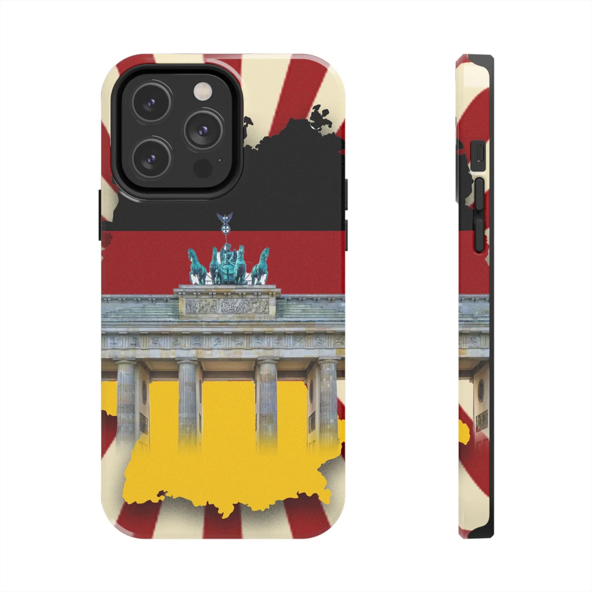 German Flag Brandenburger Gate Tough Phone Case – Berlin Landmark Protective Cover - DiwaKi