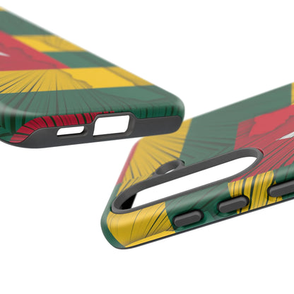 Togo Flag Tough Phone Case – Protective Stripe Design - DiwaKi