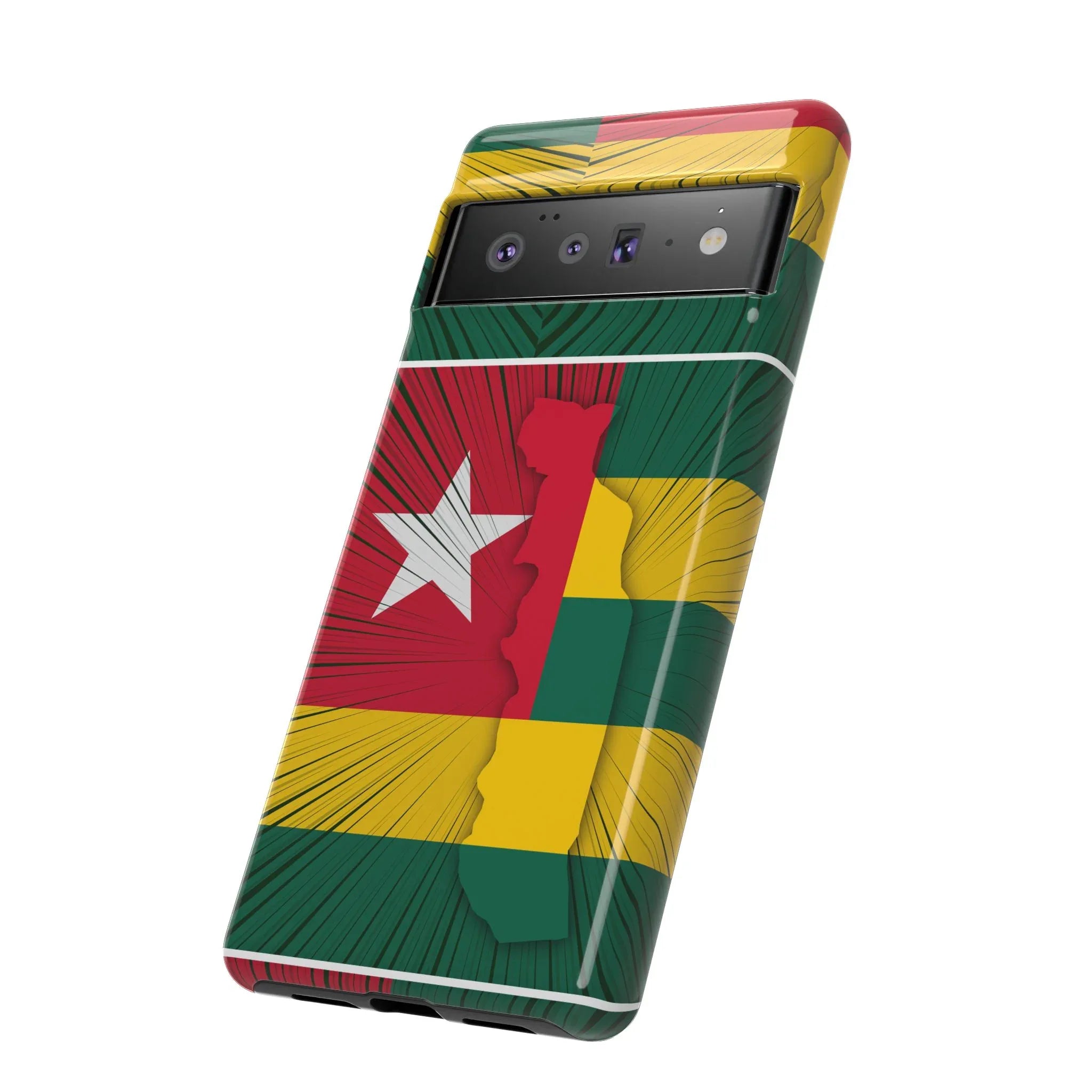 Togo Flag Tough Phone Case – Protective Stripe Design - DiwaKi