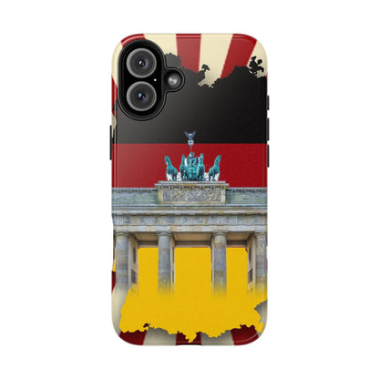 German Flag Brandenburger Gate Tough Phone Case – Berlin Landmark Protective Cover - DiwaKi
