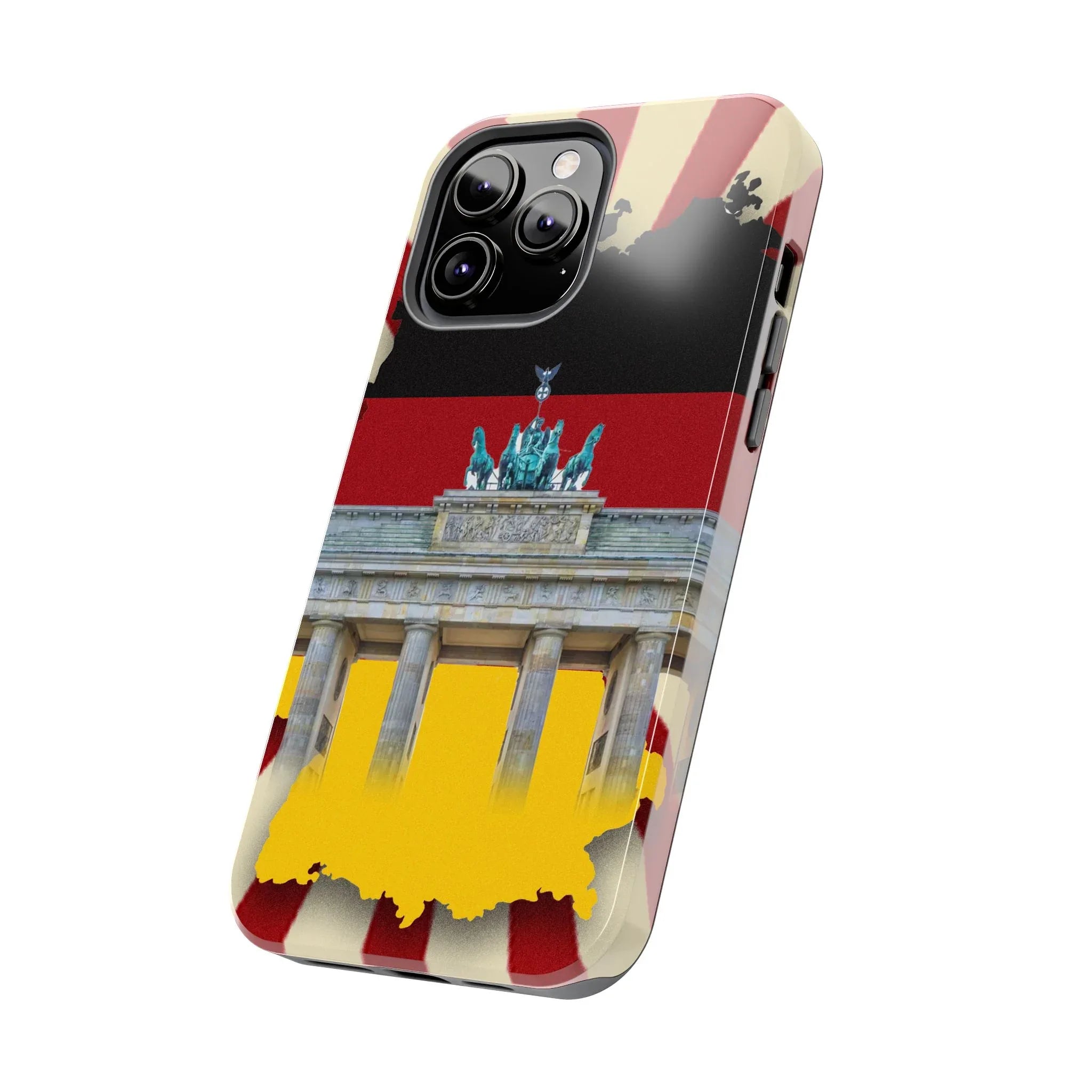 German Flag Brandenburger Gate Tough Phone Case – Berlin Landmark Protective Cover - DiwaKi