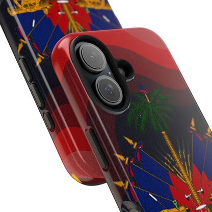 Haiti Coat of Arms Tough Phone Case — Patriotic Haitian Flag Protective Cover - DiwaKi