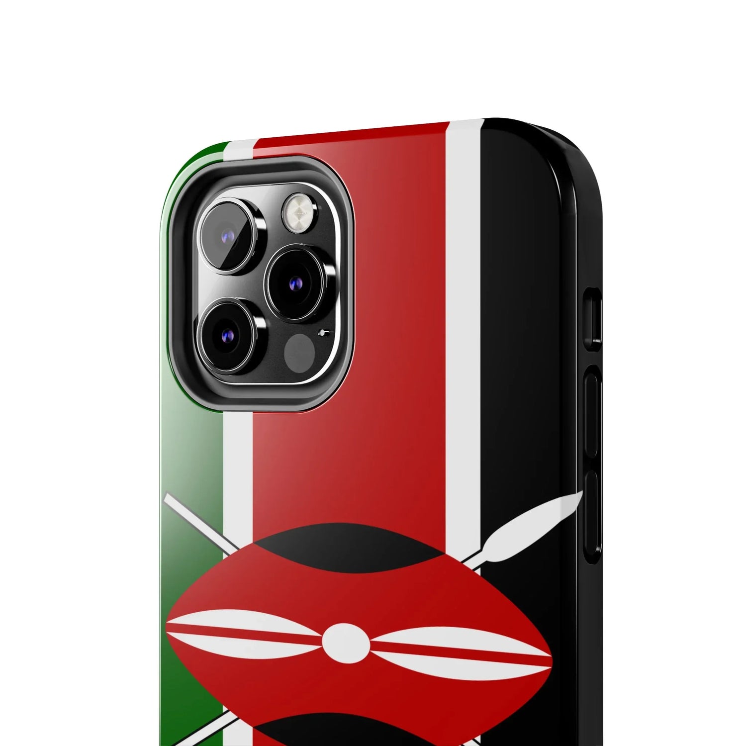 Kenya Flag Tough Phone Case — Protective Tribal Shield Design - DiwaKi