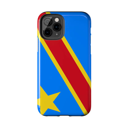 Democratic Republic of Congo Flag Tough Phone Case — Durable Protective Cover - DiwaKi