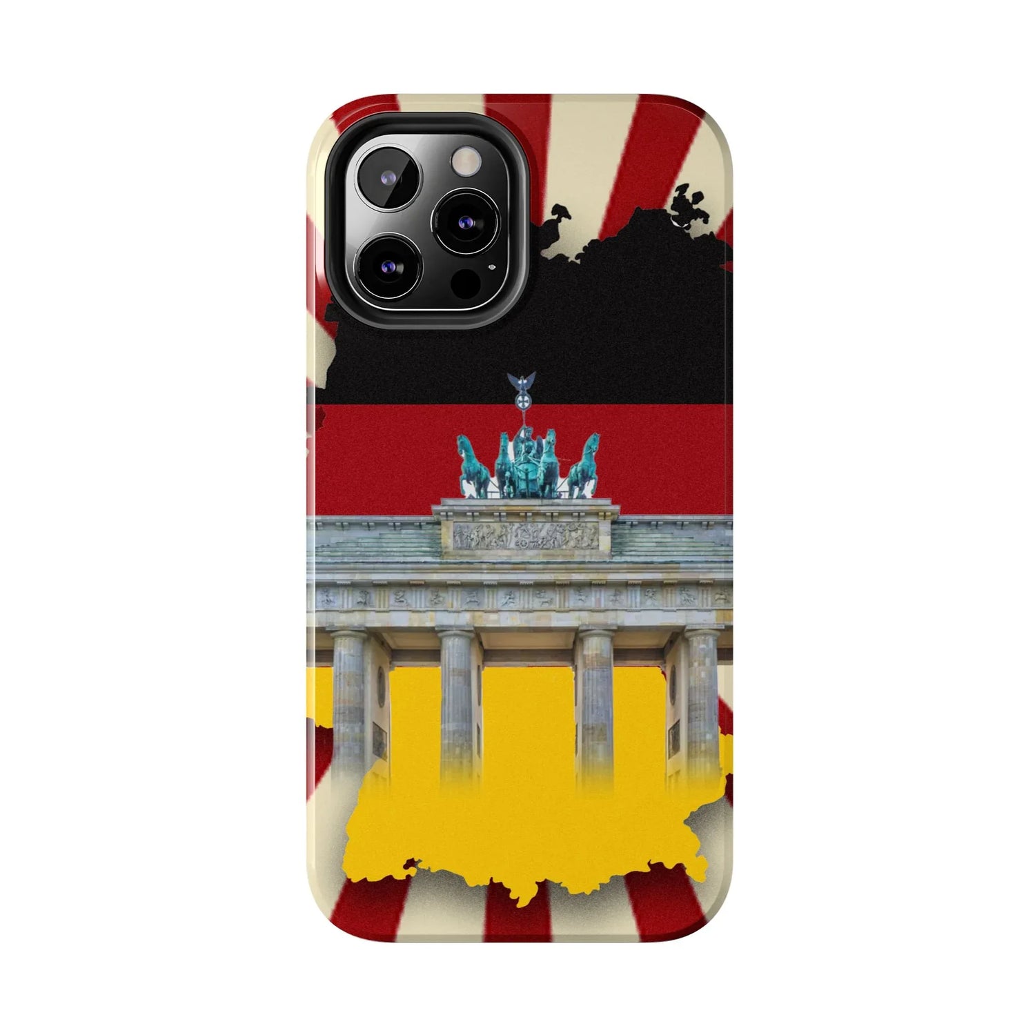 German Flag Brandenburger Gate Tough Phone Case – Berlin Landmark Protective Cover - DiwaKi