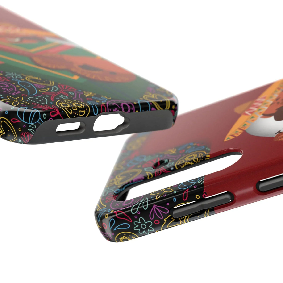 Mexico Mariachi Guitarist Tough Phone Case — Colorful Mexican Folk Art iPhone Cover - DiwaKi