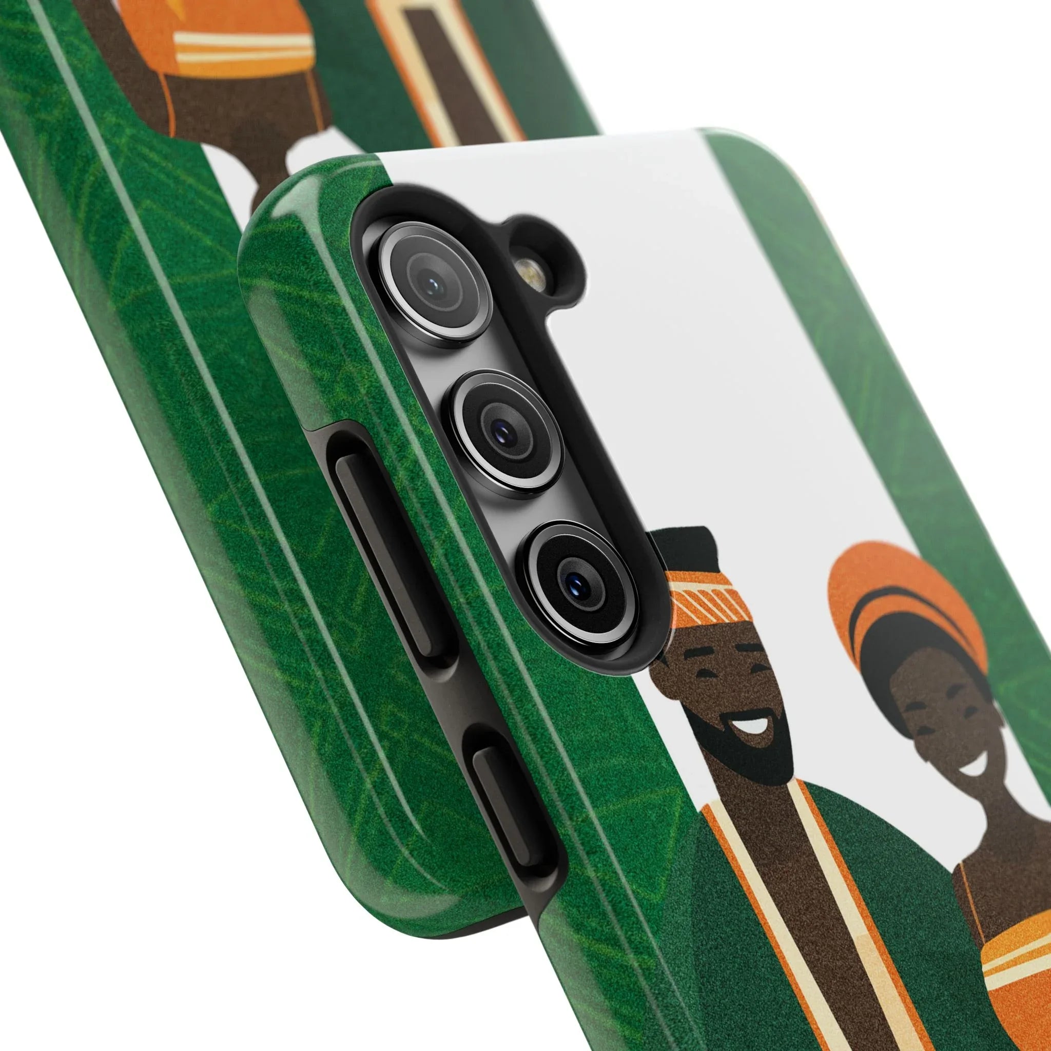 Tough Phone Case — Afrocentric Nigerian Couple Illustration, Protective Hard-Shell Phone Cover - DiwaKi