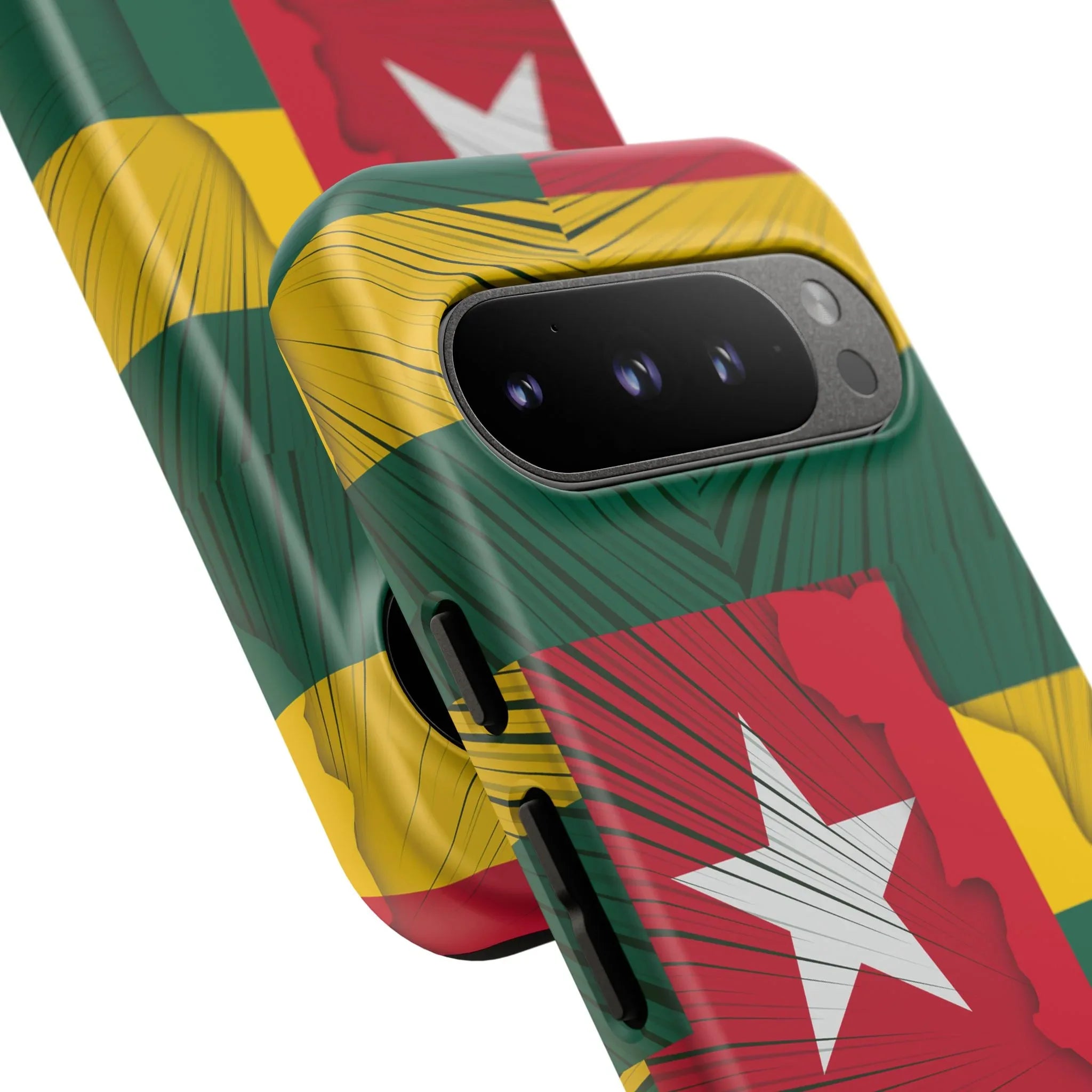 Togo Flag Tough Phone Case – Protective Stripe Design - DiwaKi