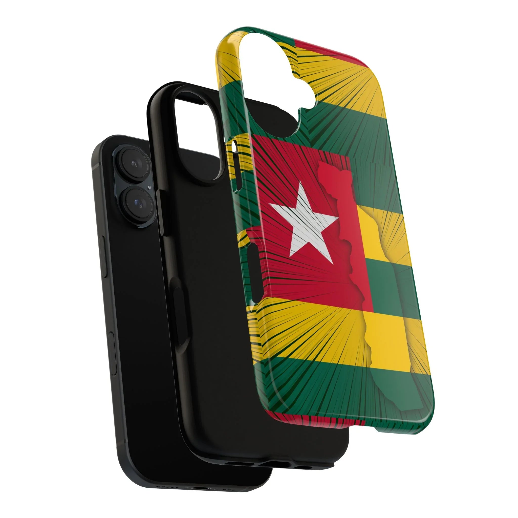 Togo Flag Tough Phone Case – Protective Stripe Design - DiwaKi