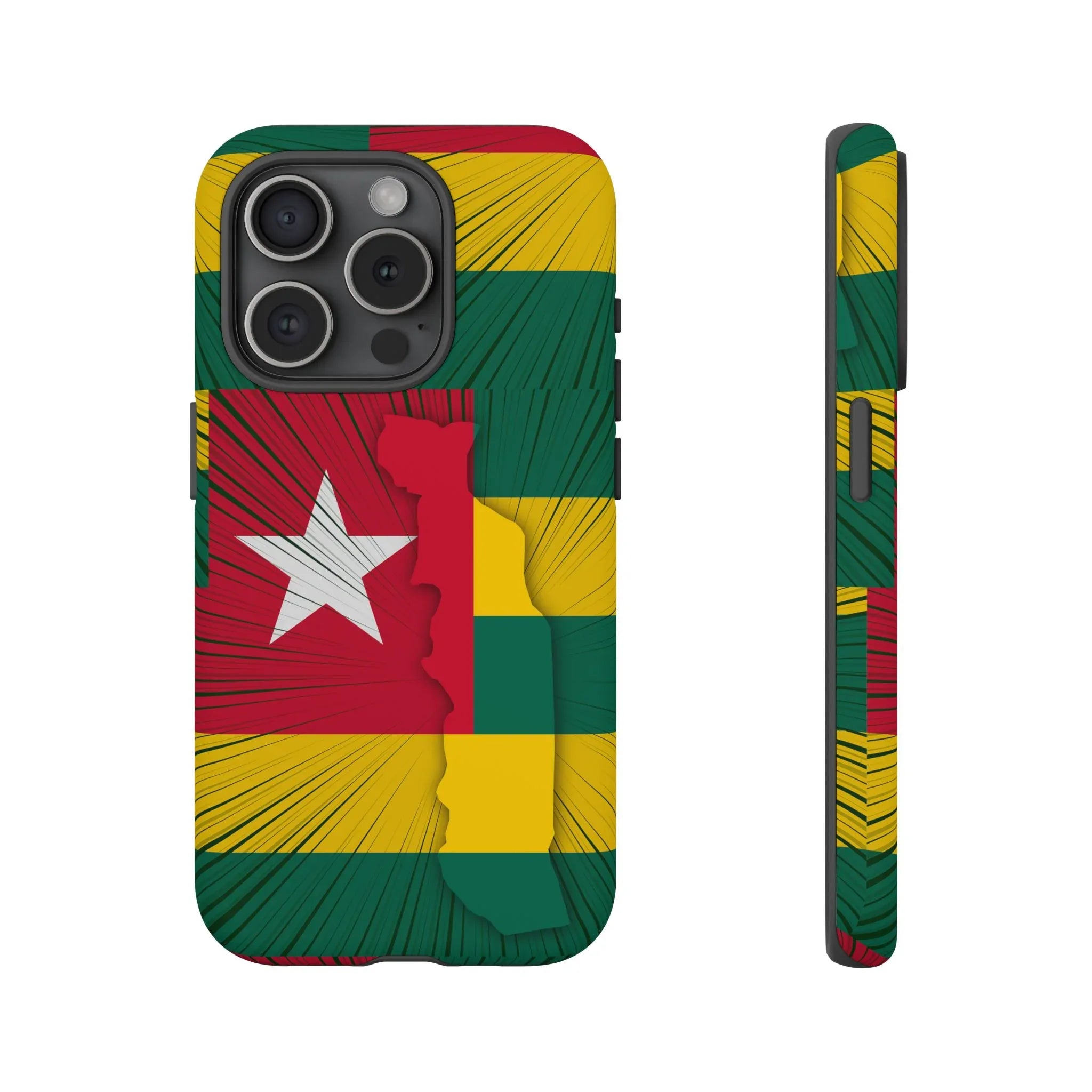 Togo Flag Tough Phone Case – Protective Stripe Design - DiwaKi
