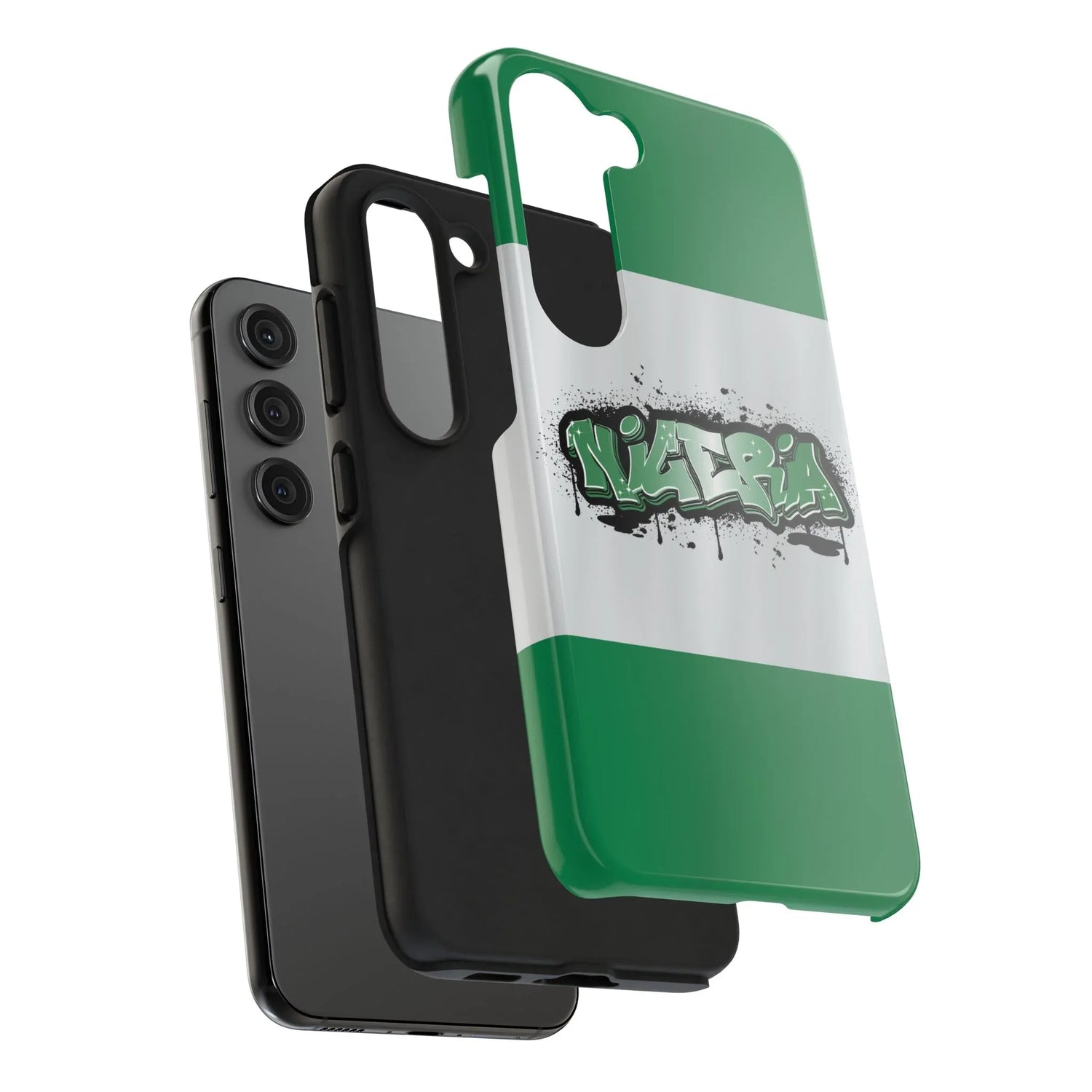 Tough Phone Case — Nigeria Flag Graffiti Design - DiwaKi