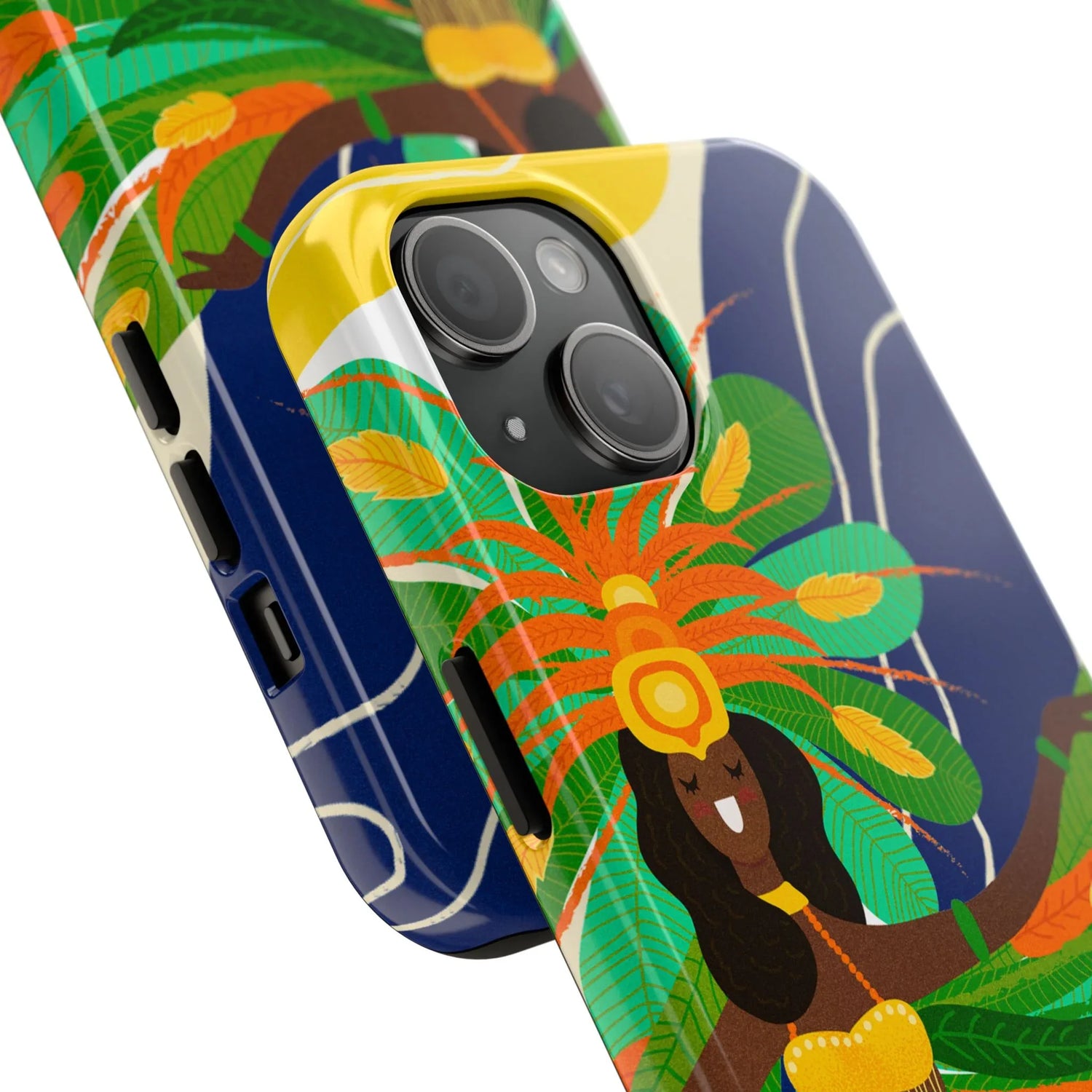 Brazil carnival Tough Phone Case — Statue of Liberty &amp; American Flag Design - DiwaKi