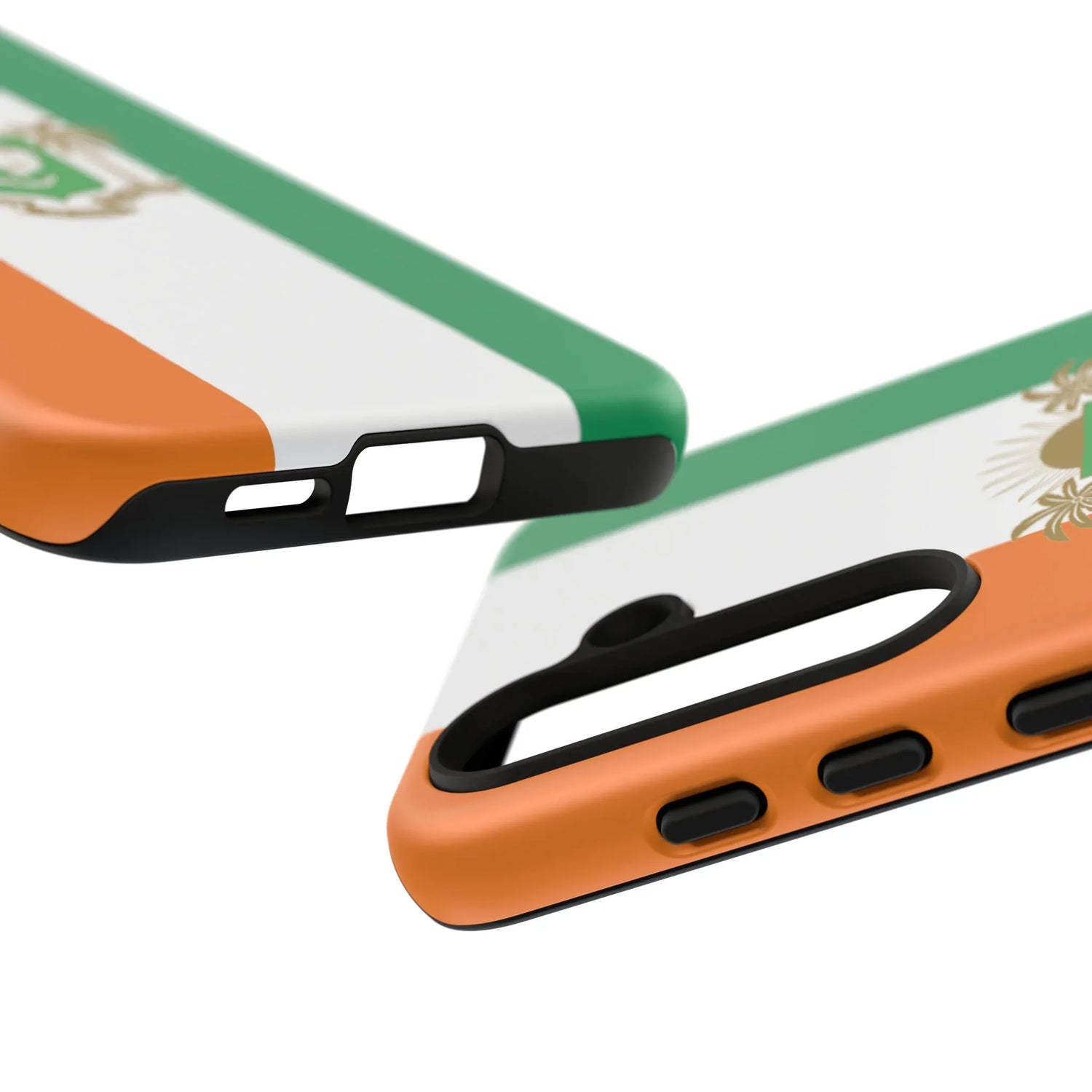 Ivory Coast Flag Tough Phone Case — Orange White Green Shield Crest - DiwaKi