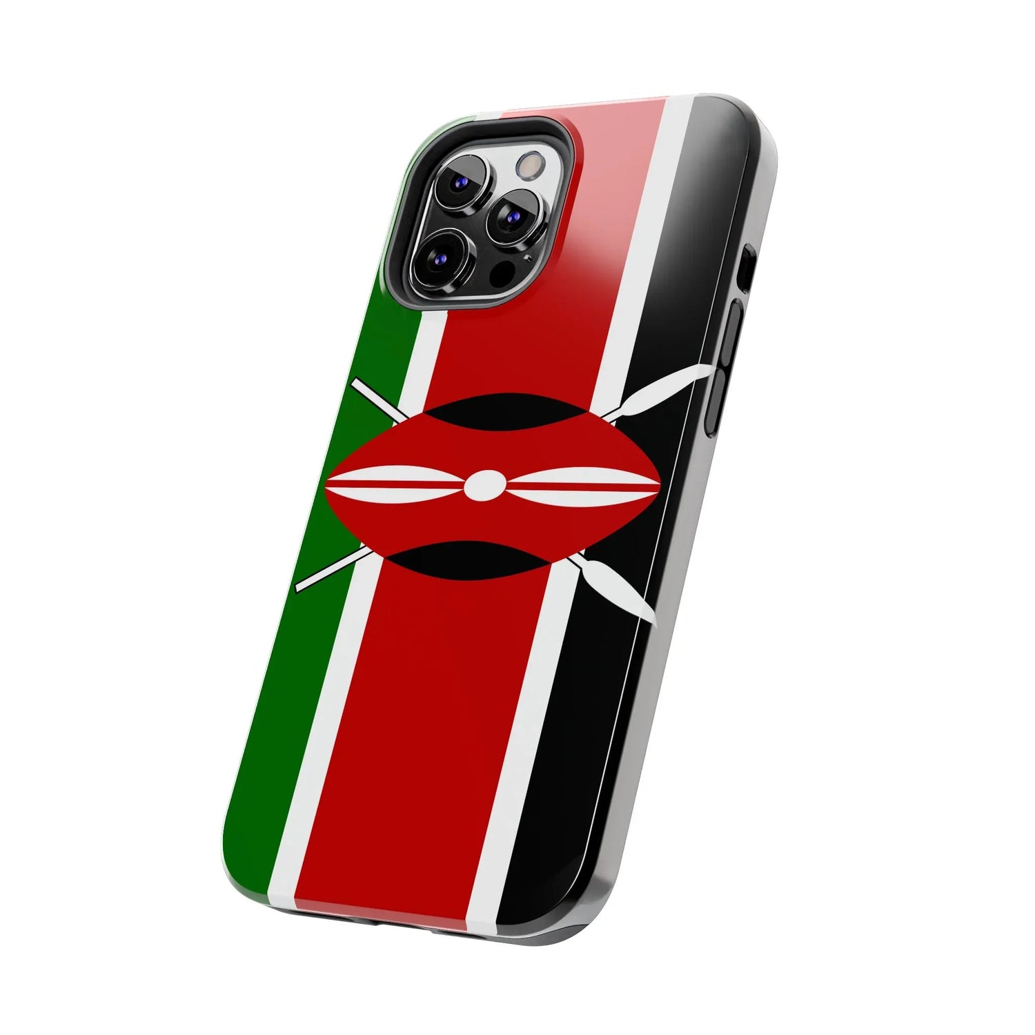 Kenya Flag Tough Phone Case — Protective Tribal Shield Design - DiwaKi