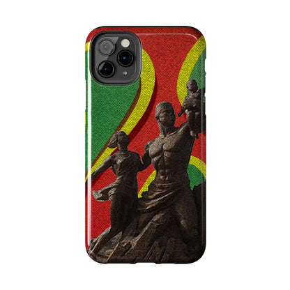 Senegal Tough Phone Case — Liberation Monument Retro Red, Green &amp; Yellow Design - DiwaKi
