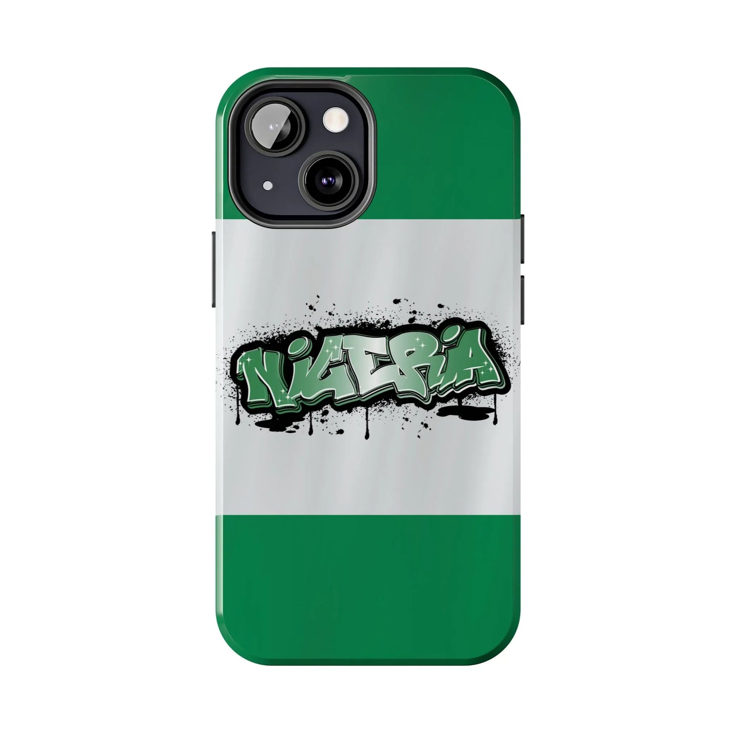 Tough Phone Case — Nigeria Flag Graffiti Design - DiwaKi