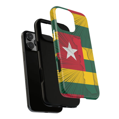 Togo Flag Tough Phone Case – Protective Stripe Design - DiwaKi