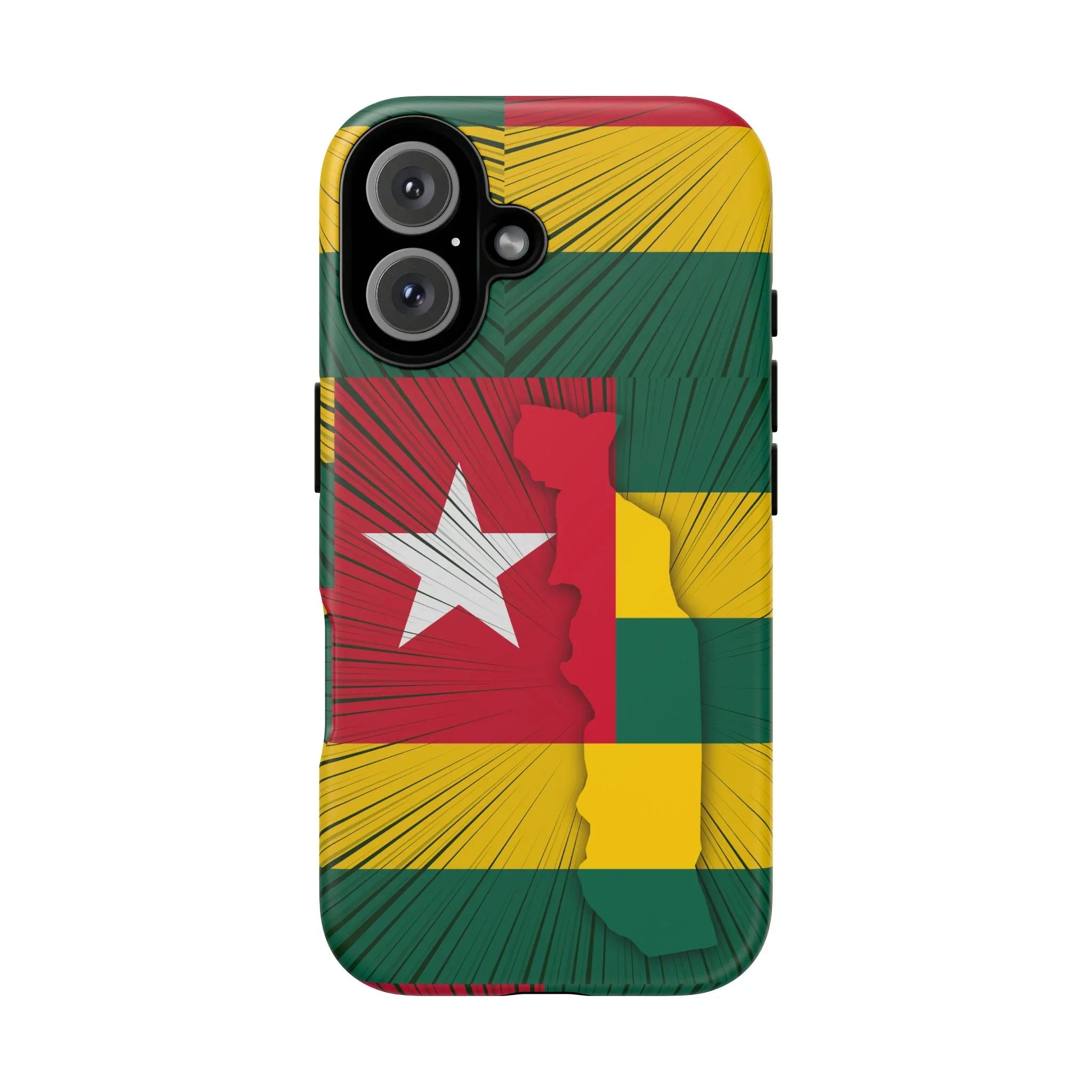 Togo Flag Tough Phone Case – Protective Stripe Design - DiwaKi