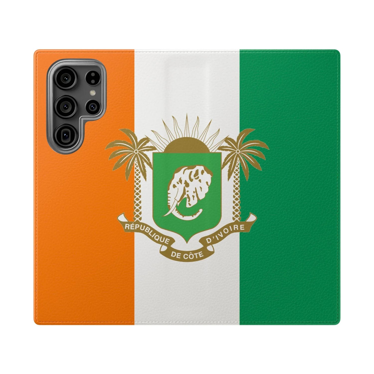 Ivory Coast Flag Flip Phone Case — Côte d&