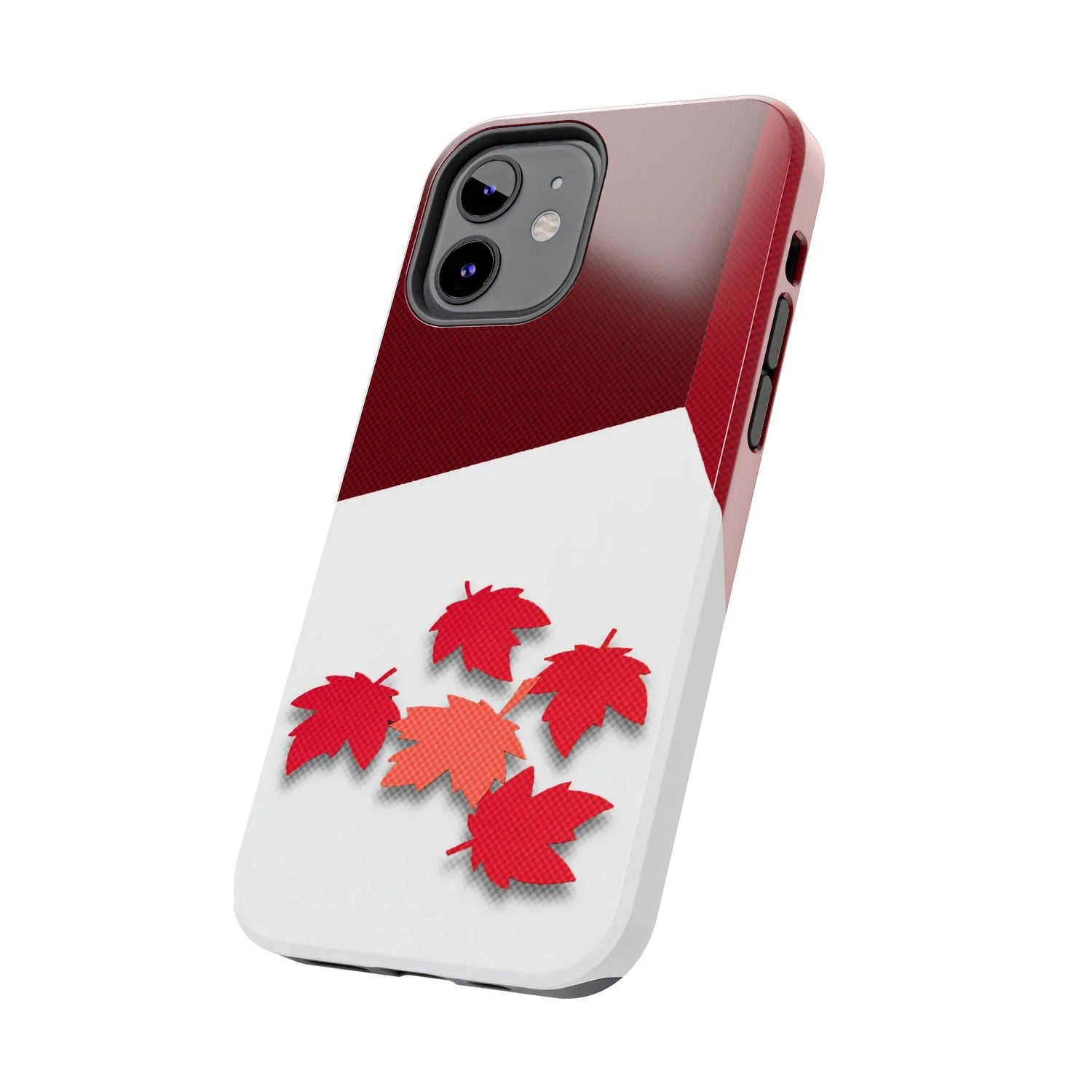 Canada Autumn Maple Tough Phone Case — Red &amp; White Protective Fall Design - DiwaKi