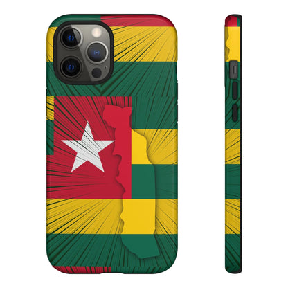 Togo Flag Tough Phone Case – Protective Stripe Design - DiwaKi