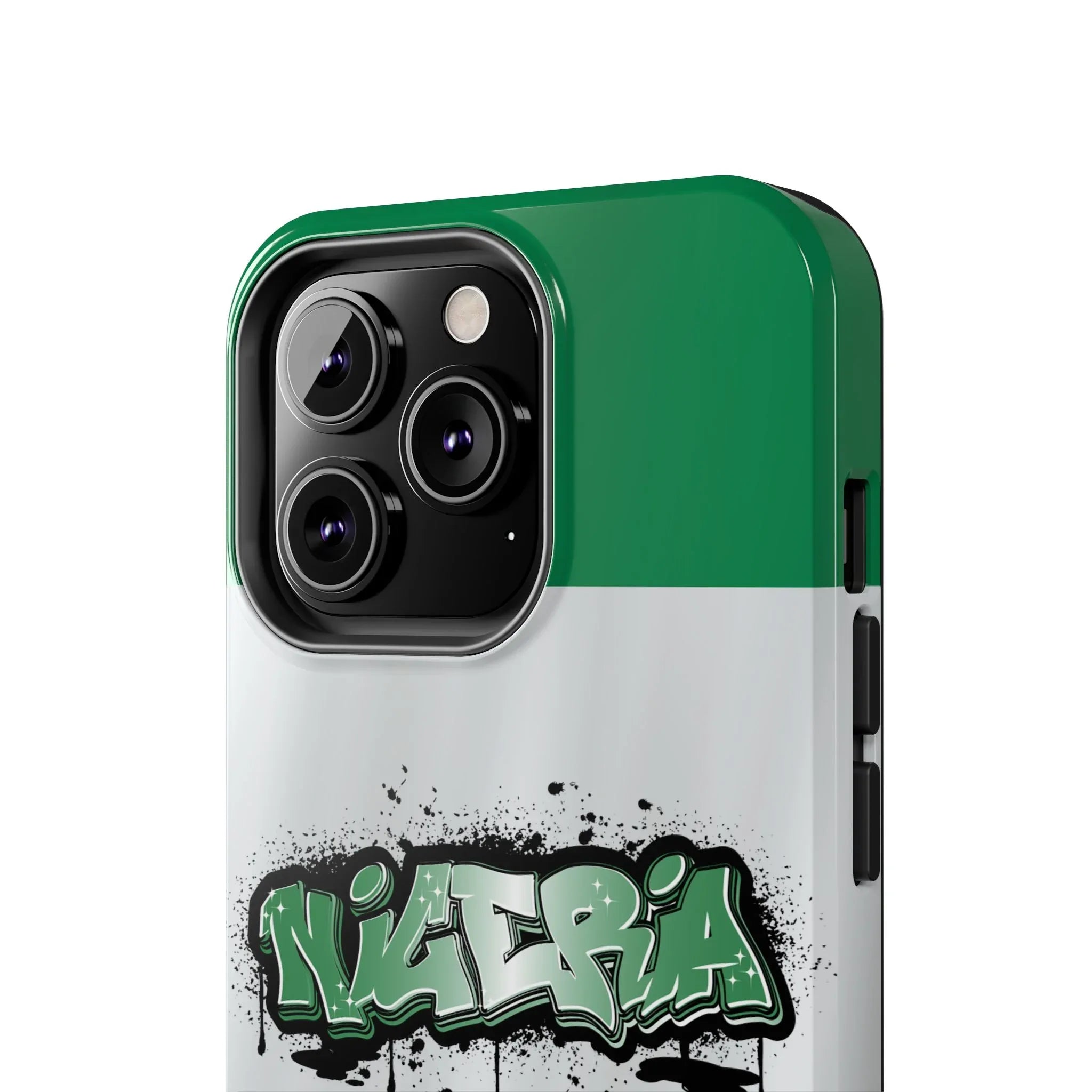 Tough Phone Case — Nigeria Flag Graffiti Design - DiwaKi