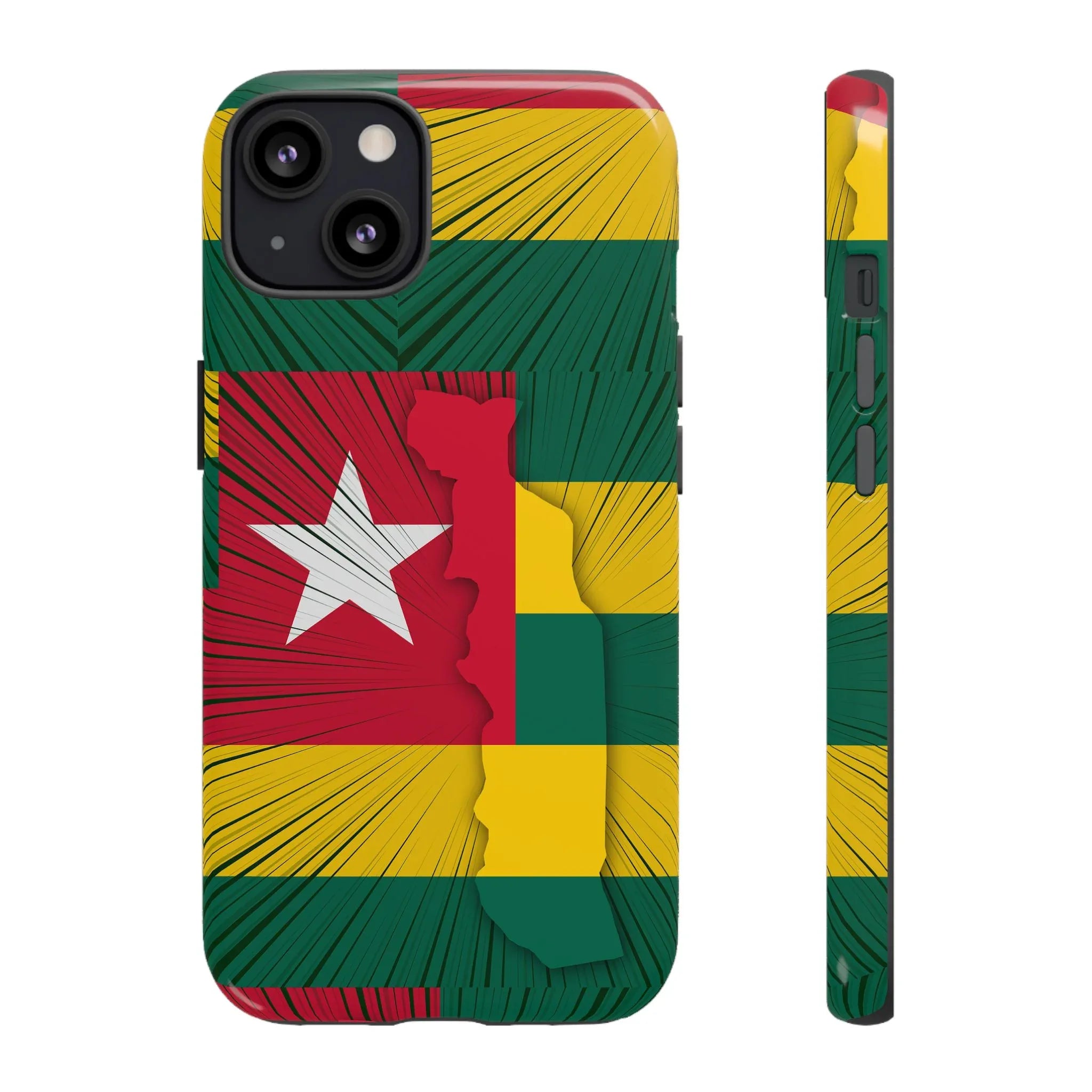 Togo Flag Tough Phone Case – Protective Stripe Design - DiwaKi