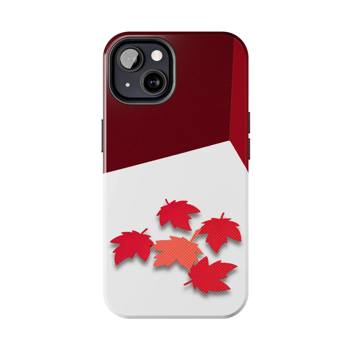 Canada Autumn Maple Tough Phone Case — Red &amp; White Protective Fall Design - DiwaKi