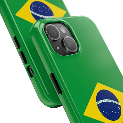 Brazil Flag Tough Phone Case — Protective Patriotic Phone Cover - DiwaKi
