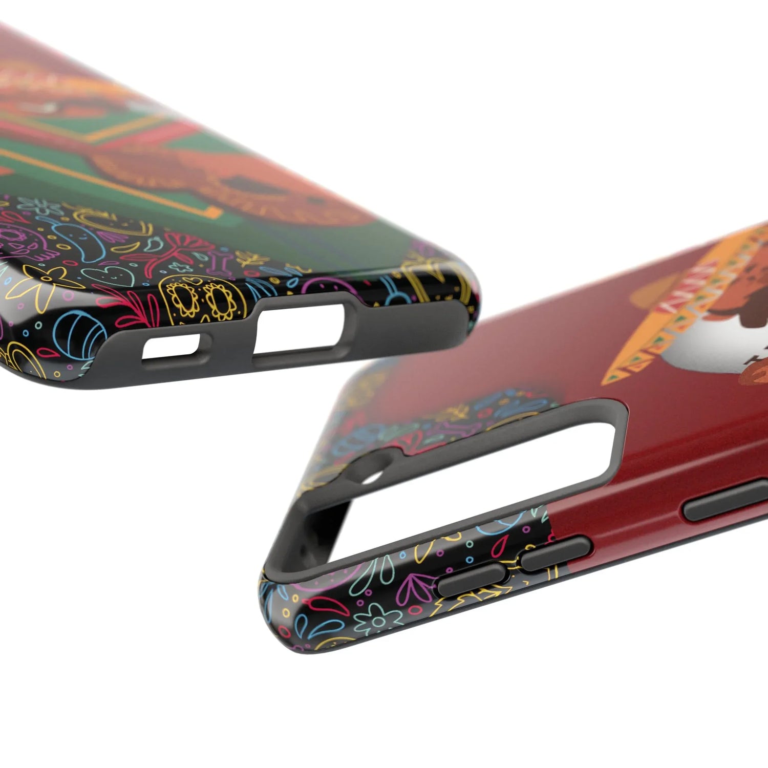 Mexico Mariachi Guitarist Tough Phone Case — Colorful Mexican Folk Art iPhone Cover - DiwaKi