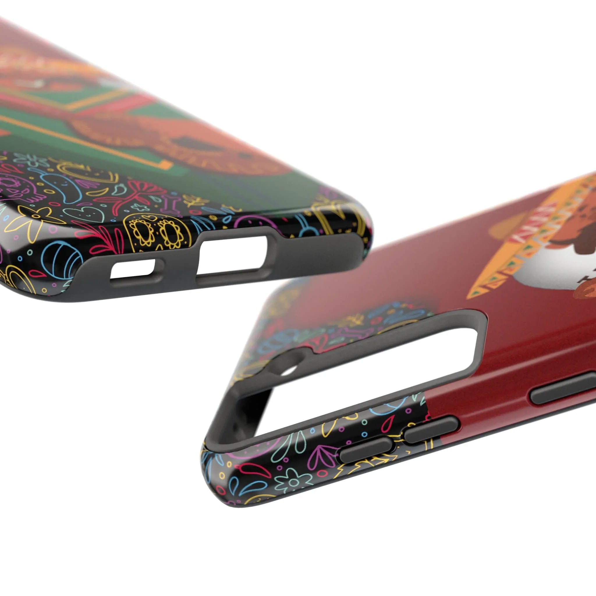 Mexico Mariachi Guitarist Tough Phone Case — Colorful Mexican Folk Art iPhone Cover - DiwaKi