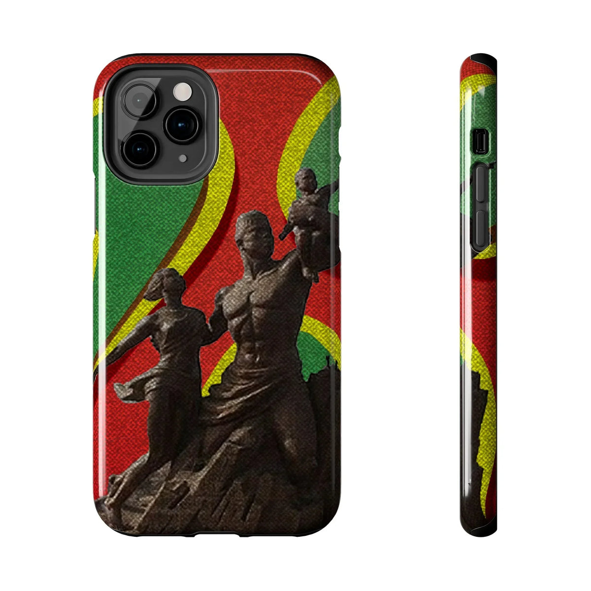 Senegal Tough Phone Case — Liberation Monument Retro Red, Green &amp; Yellow Design - DiwaKi
