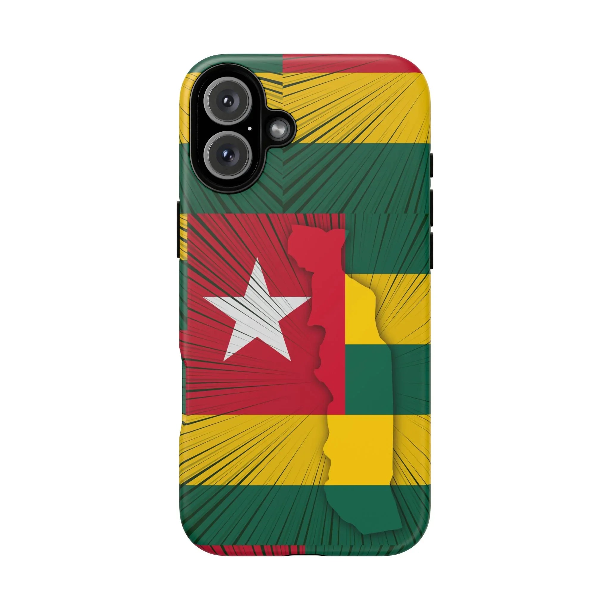 Togo Flag Tough Phone Case – Protective Stripe Design - DiwaKi