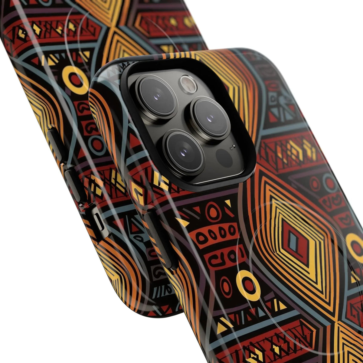Tribal Geometric Tough Magnetic Phone Case - DiwaKi