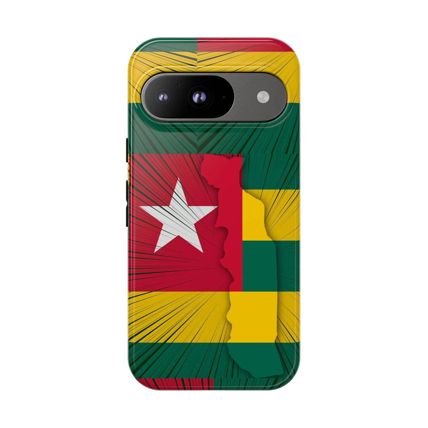 Togo Flag Tough Phone Case – Protective Stripe Design - DiwaKi