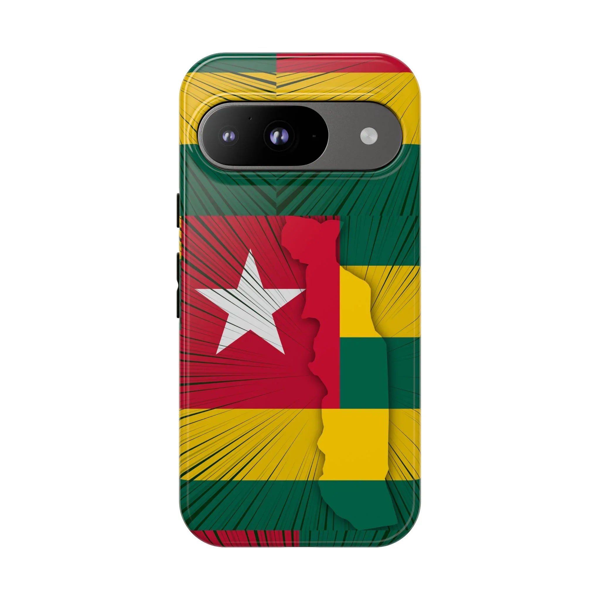 Togo Flag Tough Phone Case – Protective Stripe Design - DiwaKi