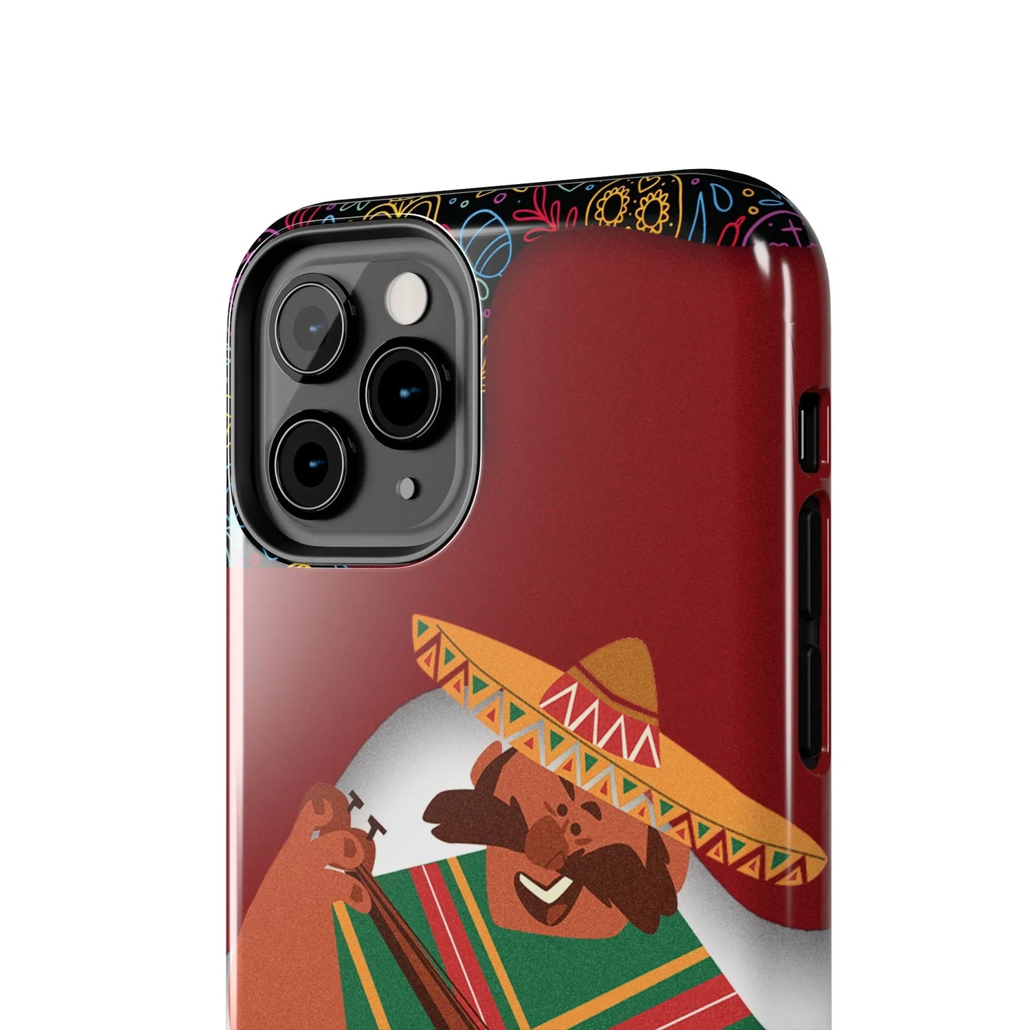 Mexico Mariachi Guitarist Tough Phone Case — Colorful Mexican Folk Art iPhone Cover - DiwaKi