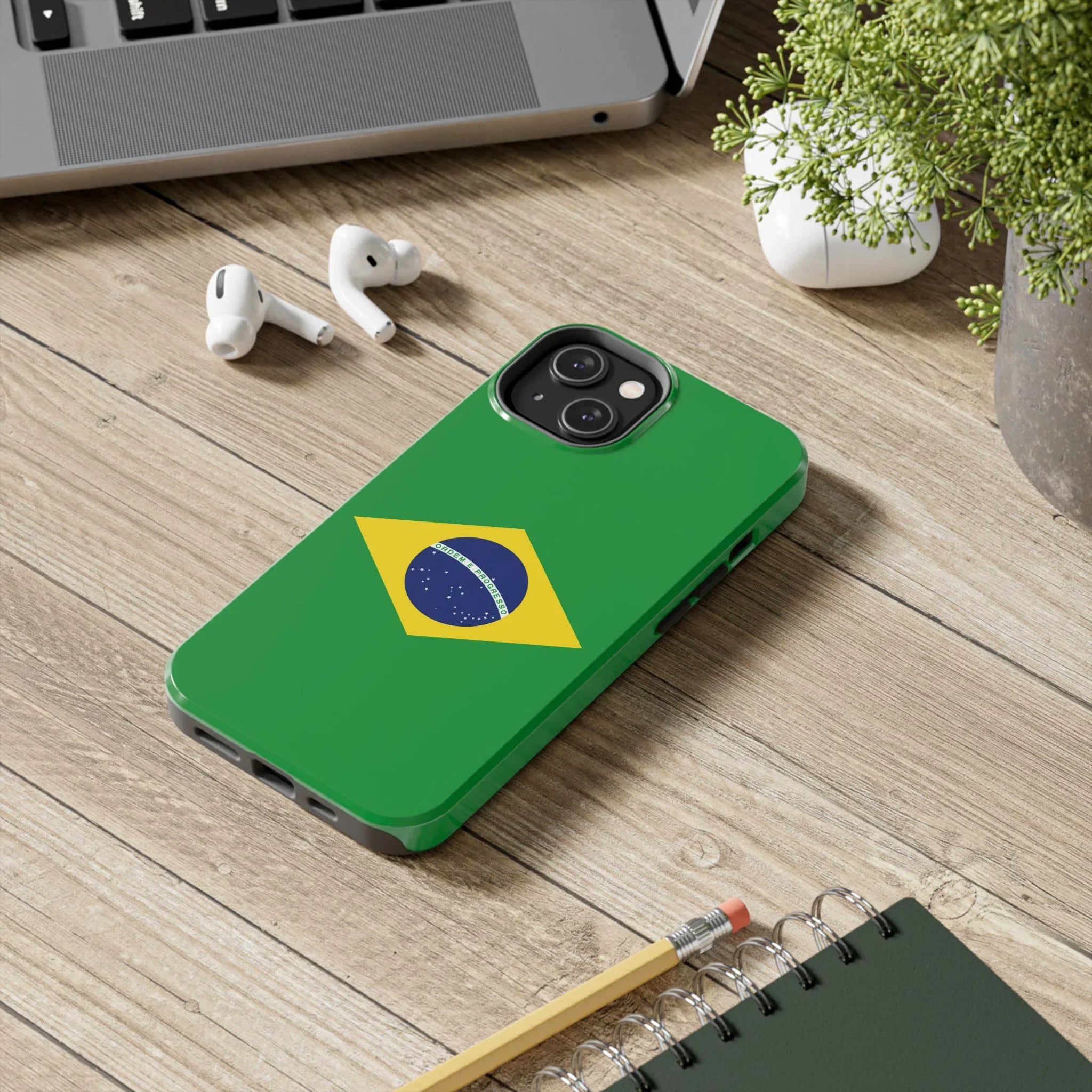 Brazil Flag Tough Phone Case — Protective Patriotic Phone Cover - DiwaKi