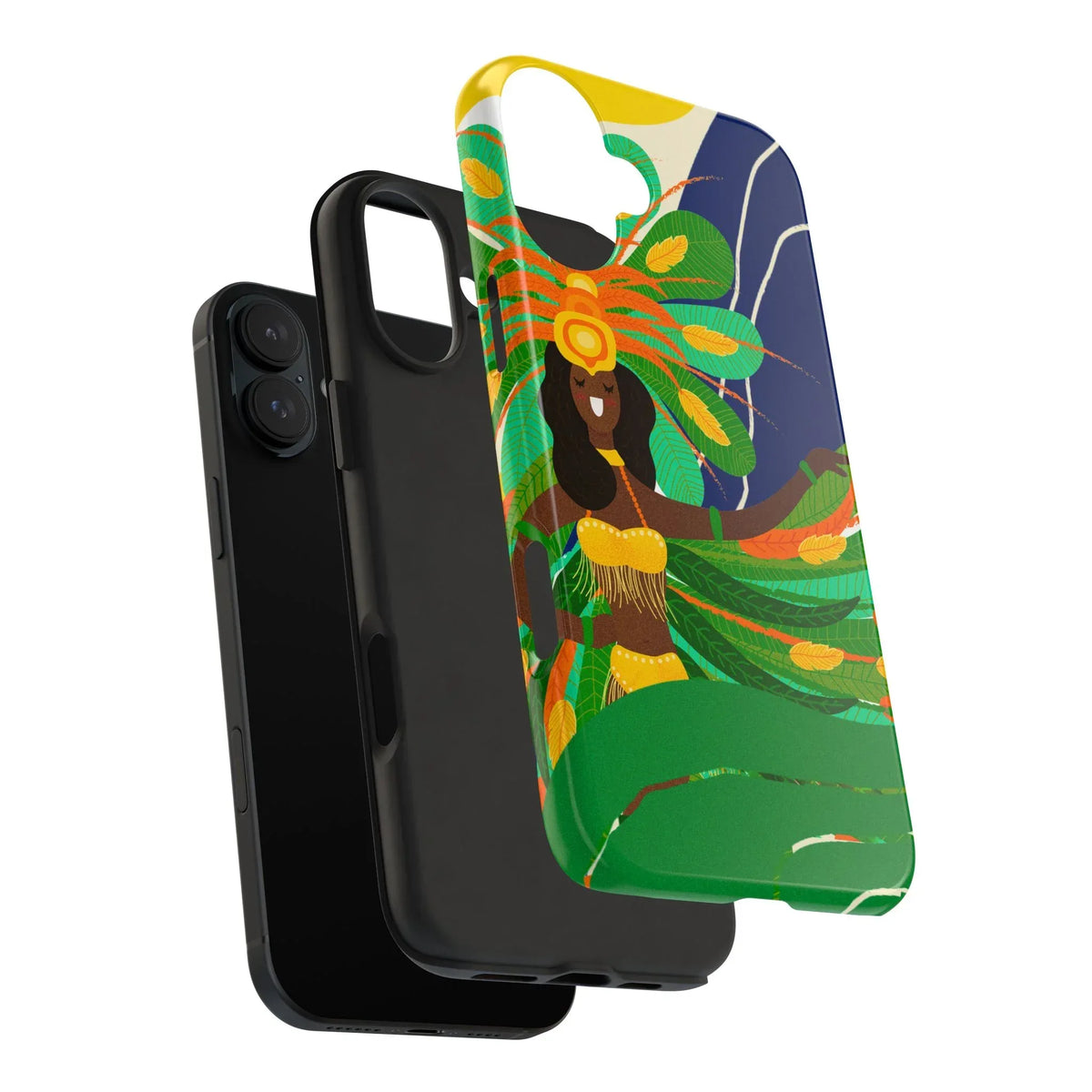 Brazil carnival Tough Phone Case — Statue of Liberty &amp; American Flag Design - DiwaKi