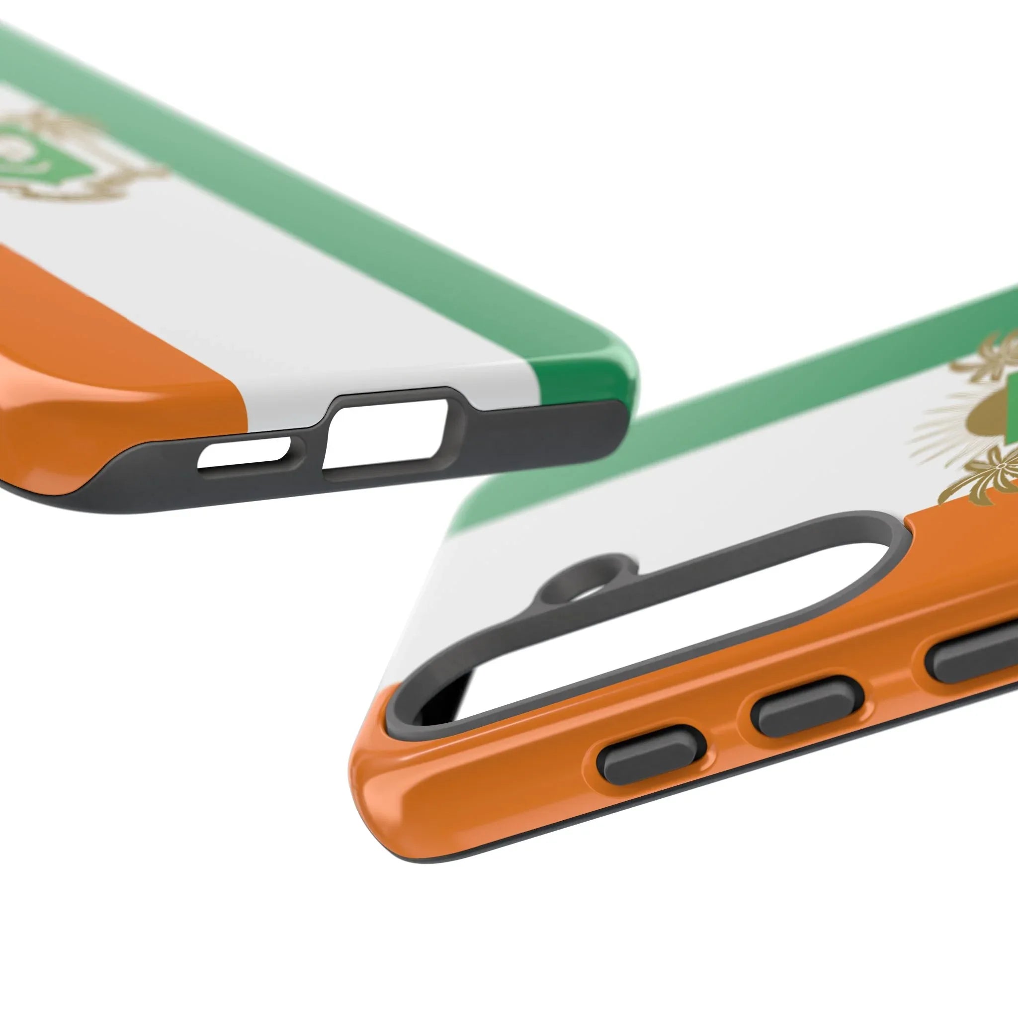 Ivory Coast Flag Tough Phone Case — Orange White Green Shield Crest - DiwaKi