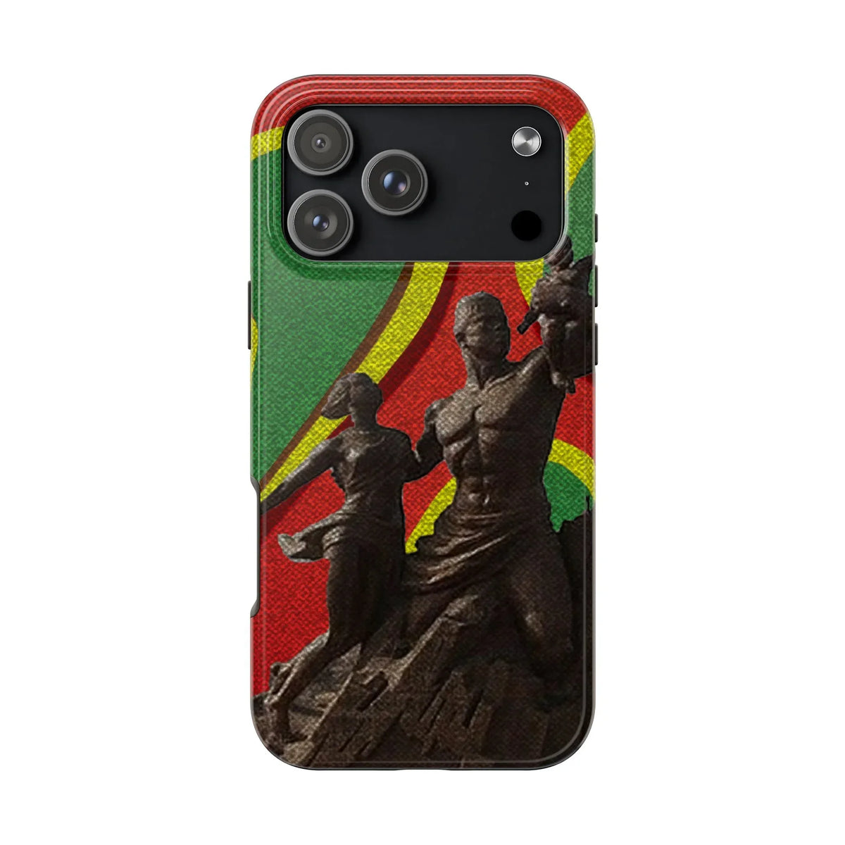 Senegal Tough Phone Case — Liberation Monument Retro Red, Green &amp; Yellow Design - DiwaKi