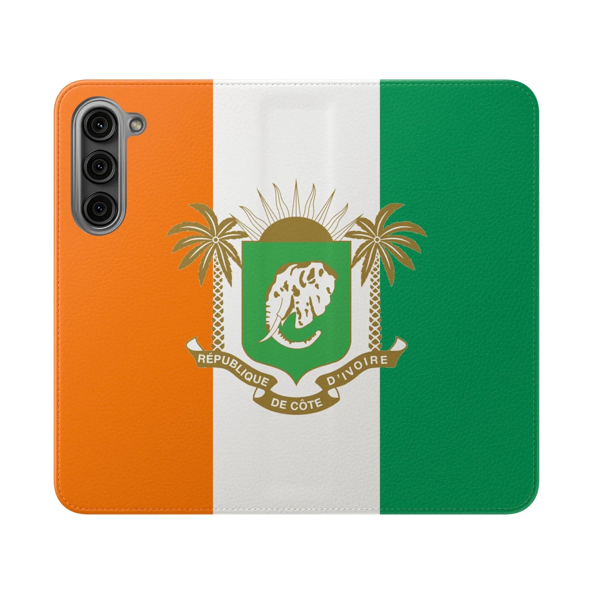 Ivory Coast Flag Flip Phone Case — Côte d&