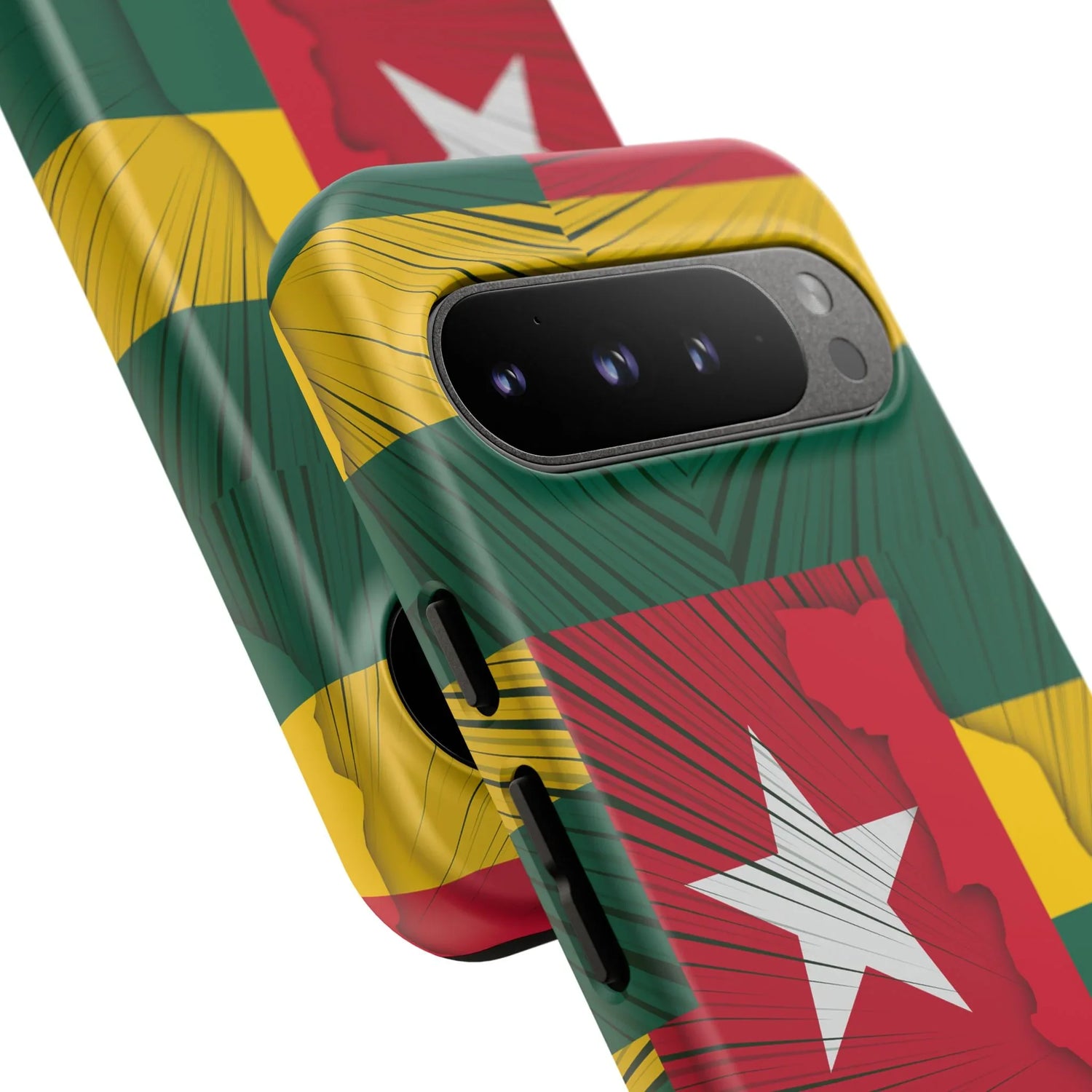 Togo Flag Tough Phone Case – Protective Stripe Design - DiwaKi