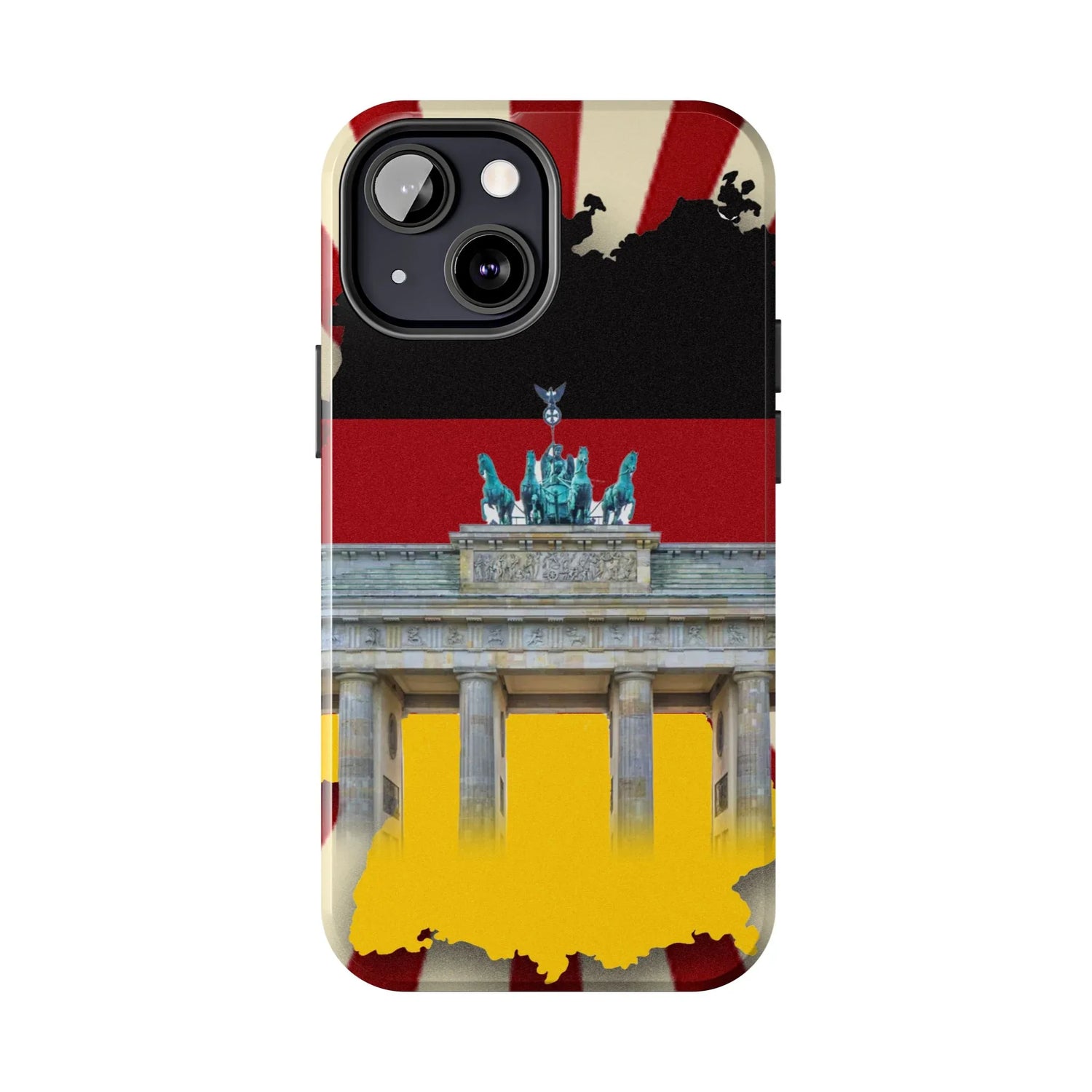 German Flag Brandenburger Gate Tough Phone Case – Berlin Landmark Protective Cover - DiwaKi