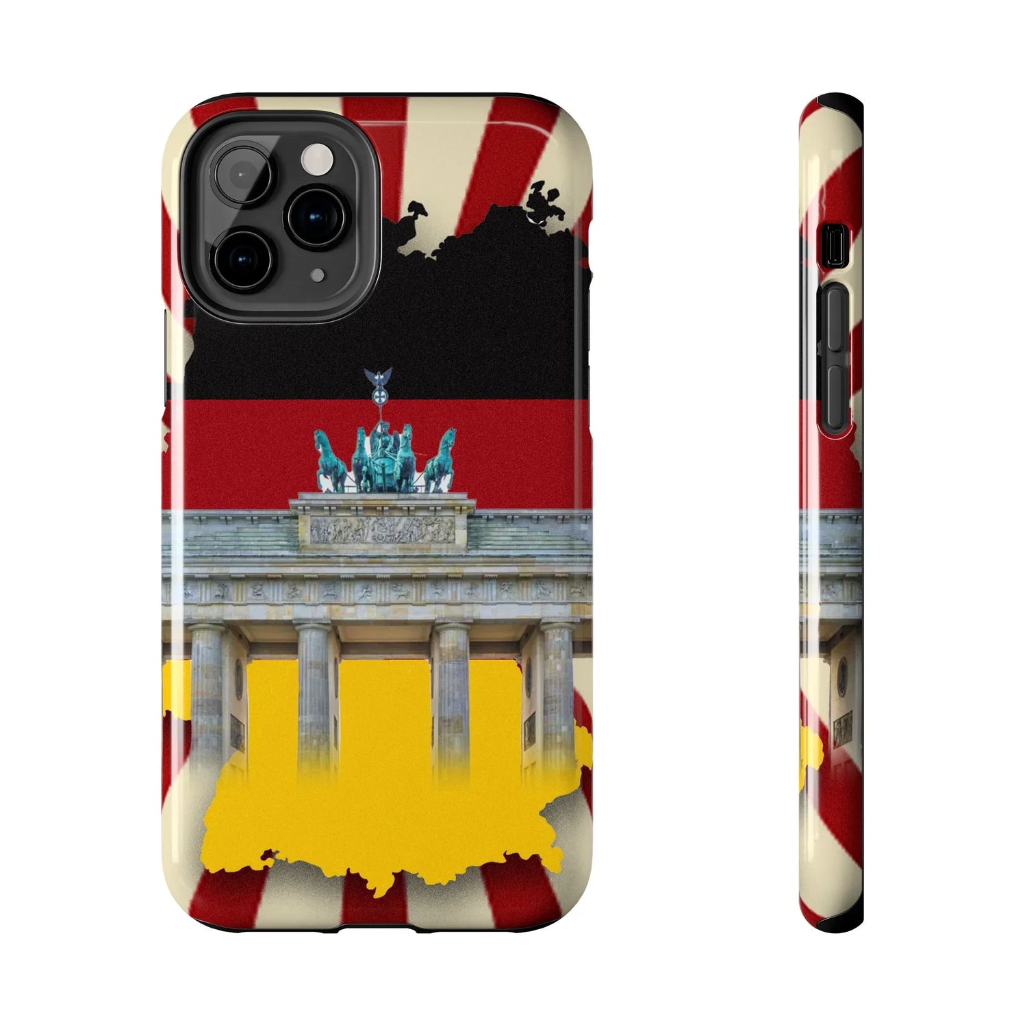 German Flag Brandenburger Gate Tough Phone Case – Berlin Landmark Protective Cover - DiwaKi