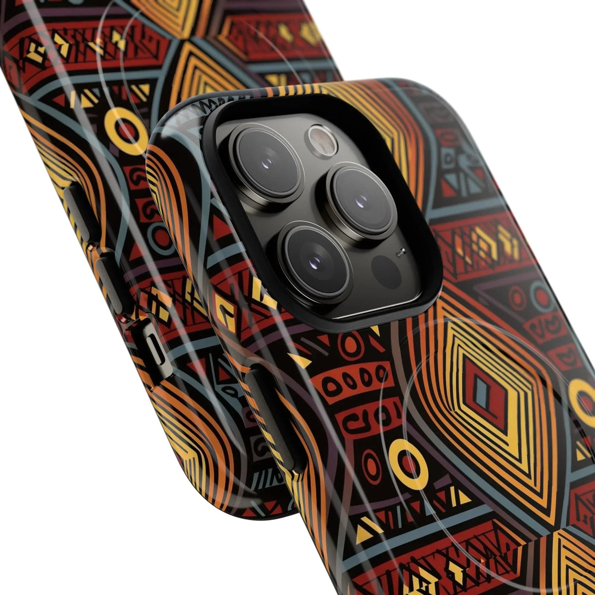 Tribal Geometric Tough Magnetic Phone Case - DiwaKi