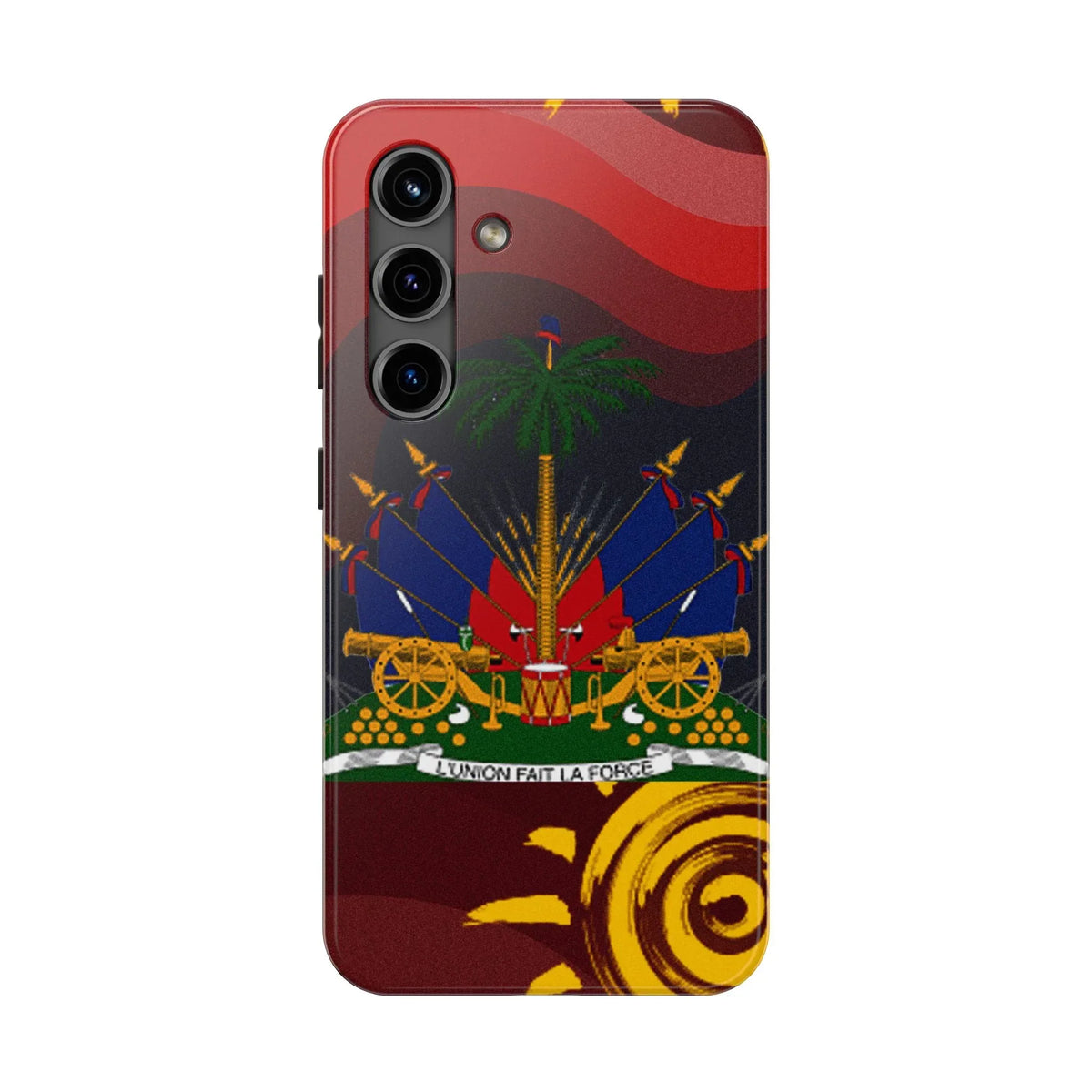 Haiti Coat of Arms Tough Phone Case — Patriotic Haitian Flag Protective Cover - DiwaKi