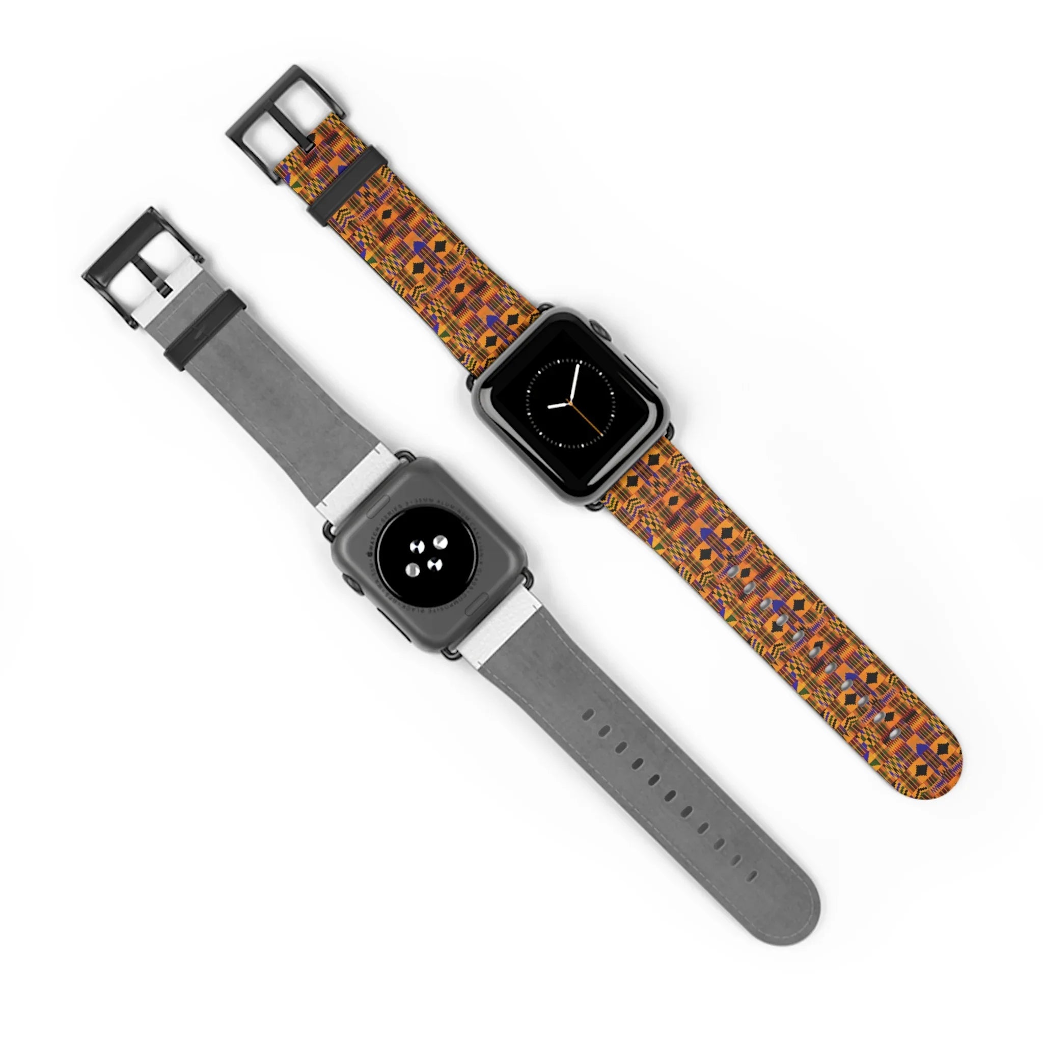 Kente-Inspired Pattern Watch Band — Vibrant African Print Apple Watch Strap - DiwaKi