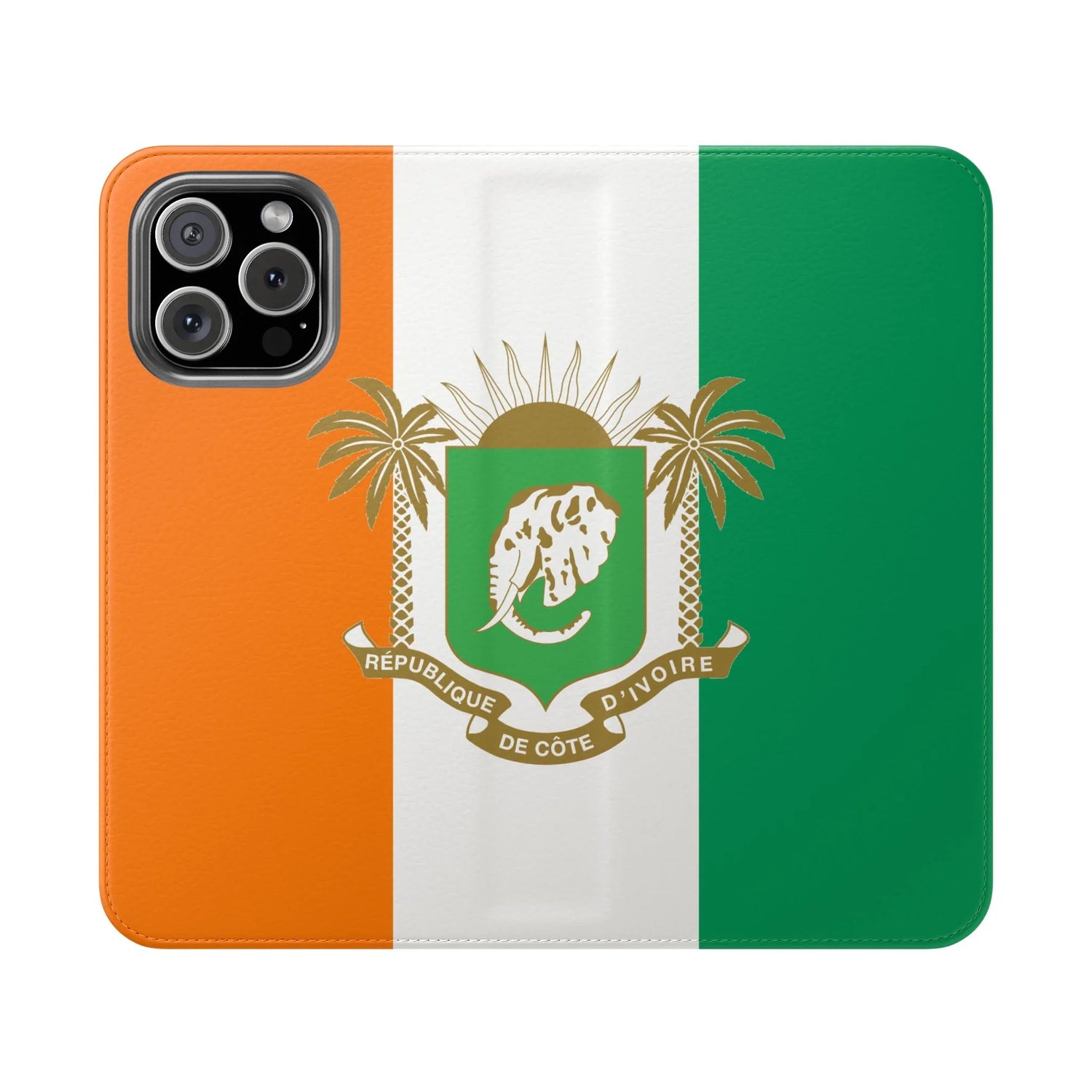 Ivory Coast Flag Flip Phone Case — Côte d&