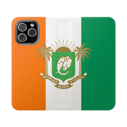 Ivory Coast Flag Flip Phone Case — Côte d&